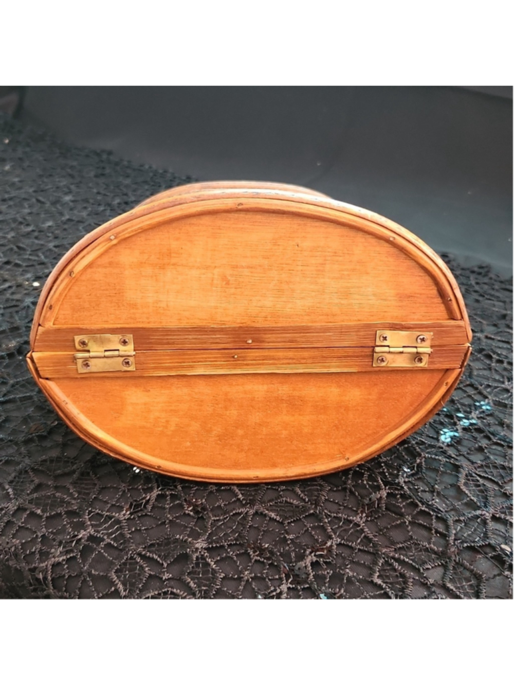 Wooden Handbag, small storage, like new - Picture 3 of 10